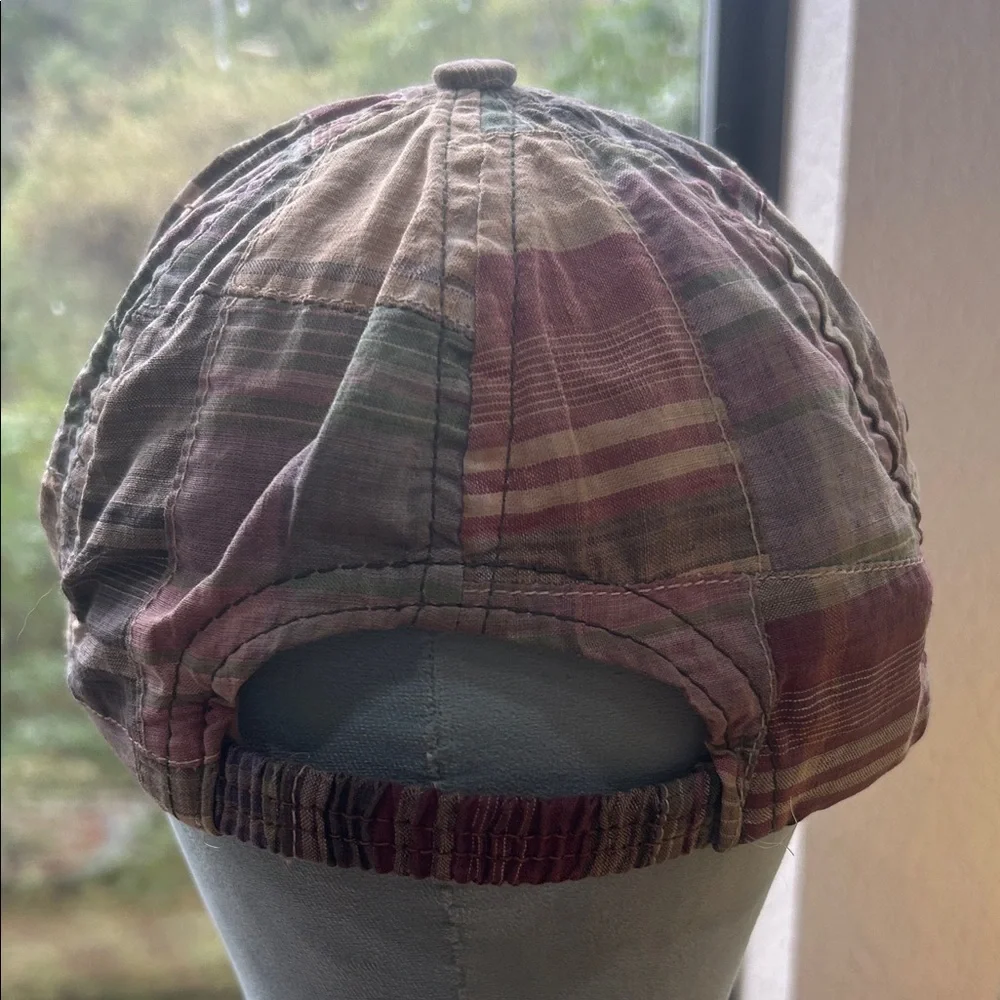 J. Crew real Madras Pastel Plaid Cotton Cap !!
